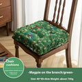 American-style square dining chair cushion with floral pattern, measuring 40cm by 40cm with 8cm thick filling