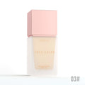 Matte sunscreen liquid foundation SPF 30 bottle with six colour shade options