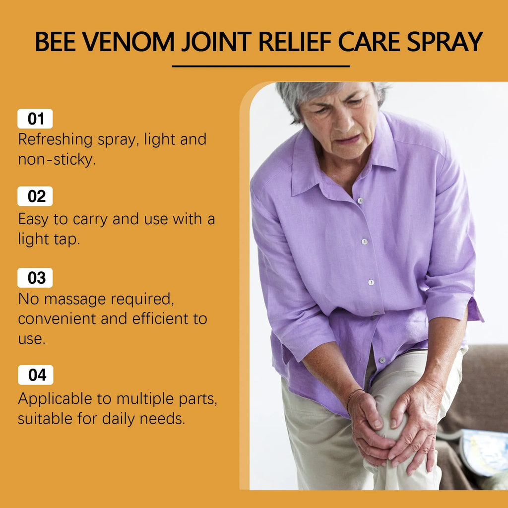 20ml body care spray bottle with menthol, bee venom and arnica ingredients