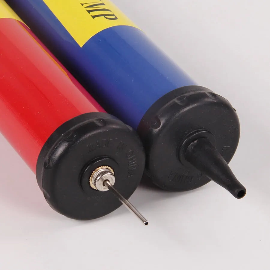 Mixed colour manual plastic pump for basketball volleyball football balloon inflation.
