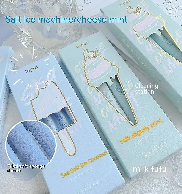 Set of four double-headed ice cream sponge press pens with 0.5mm tips for calligraphy