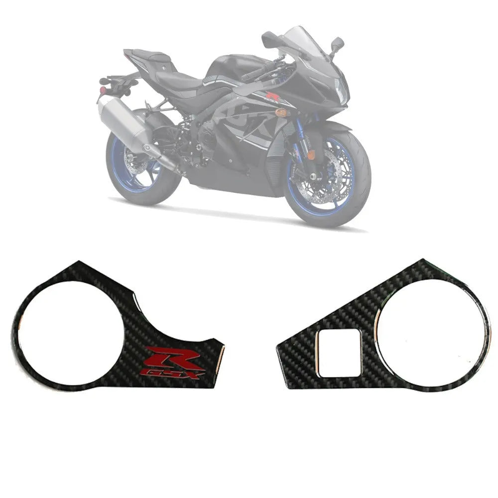 Black carbon fibre style motorcycle sticker for SUZUKI GSXR1000 L1 upper connective plate