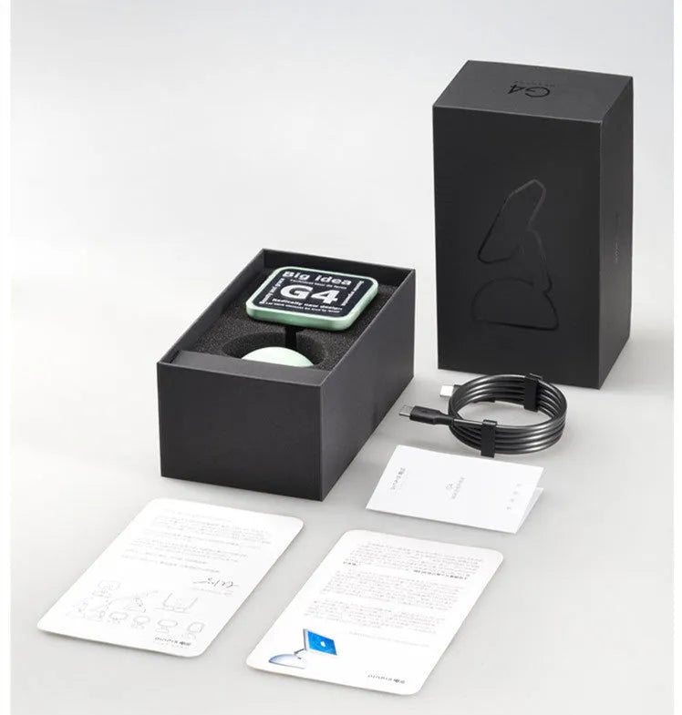 Mini magnetic desktop wireless charging stand in Space Grey with double ring magnet and LED indication