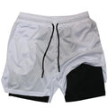 Men's camouflage print quick-dry sport shorts in cotton blend with milk silk lining