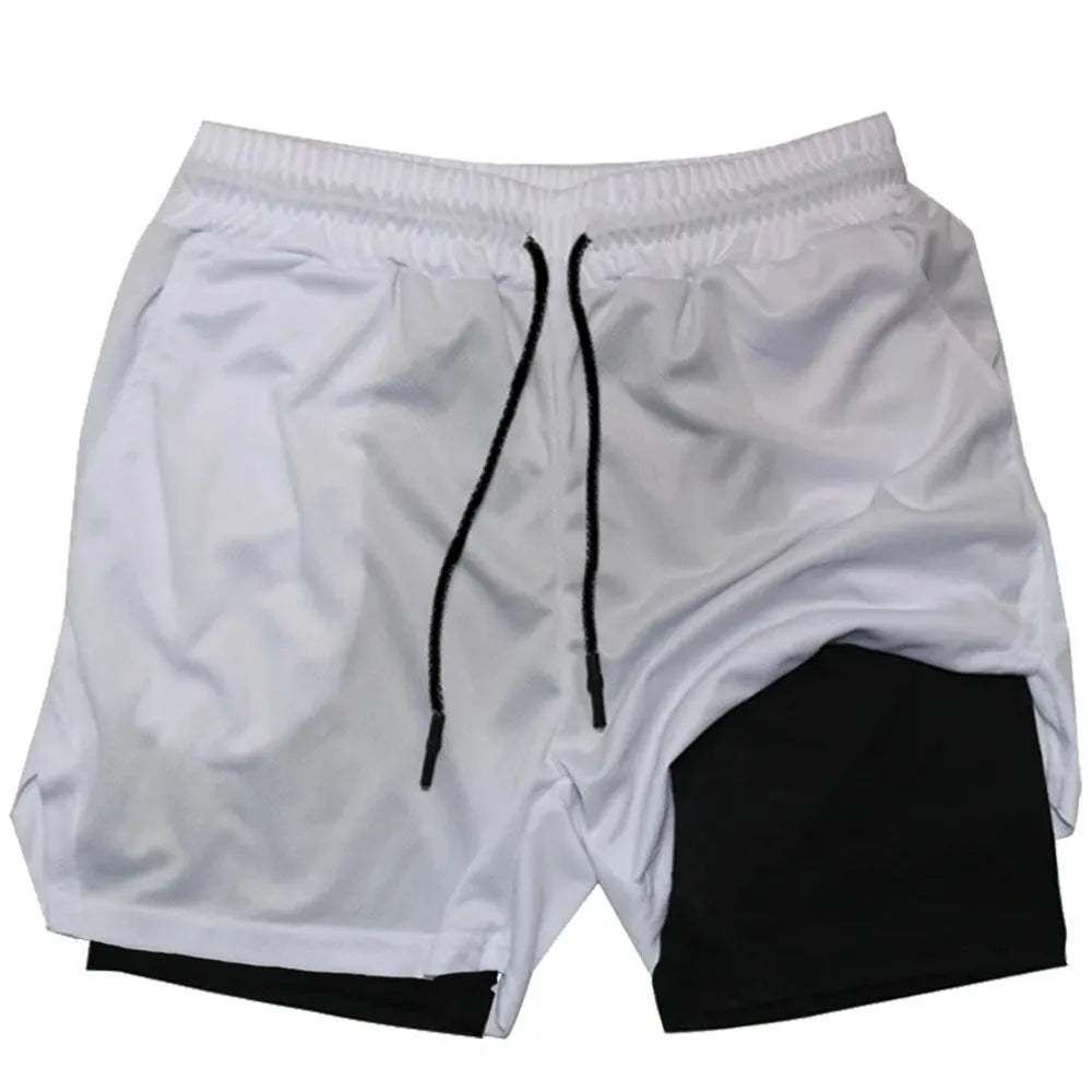 Men's camouflage print quick-dry sport shorts in cotton blend with milk silk lining