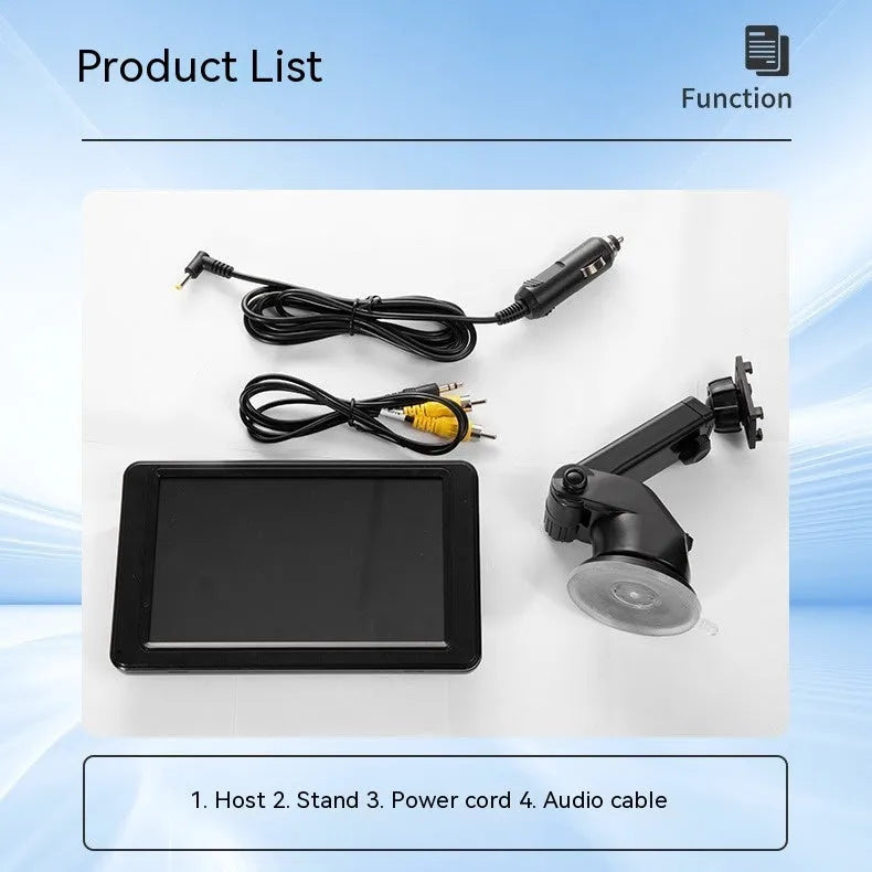 7-inch vehicle MP5 player with LCD screen and mounting bracket for car installation