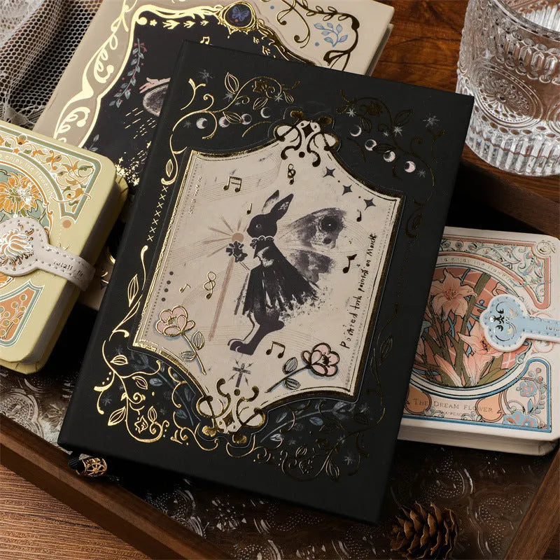 THALO retro art gothic style notebook in A5 size with animal and maze cover designs