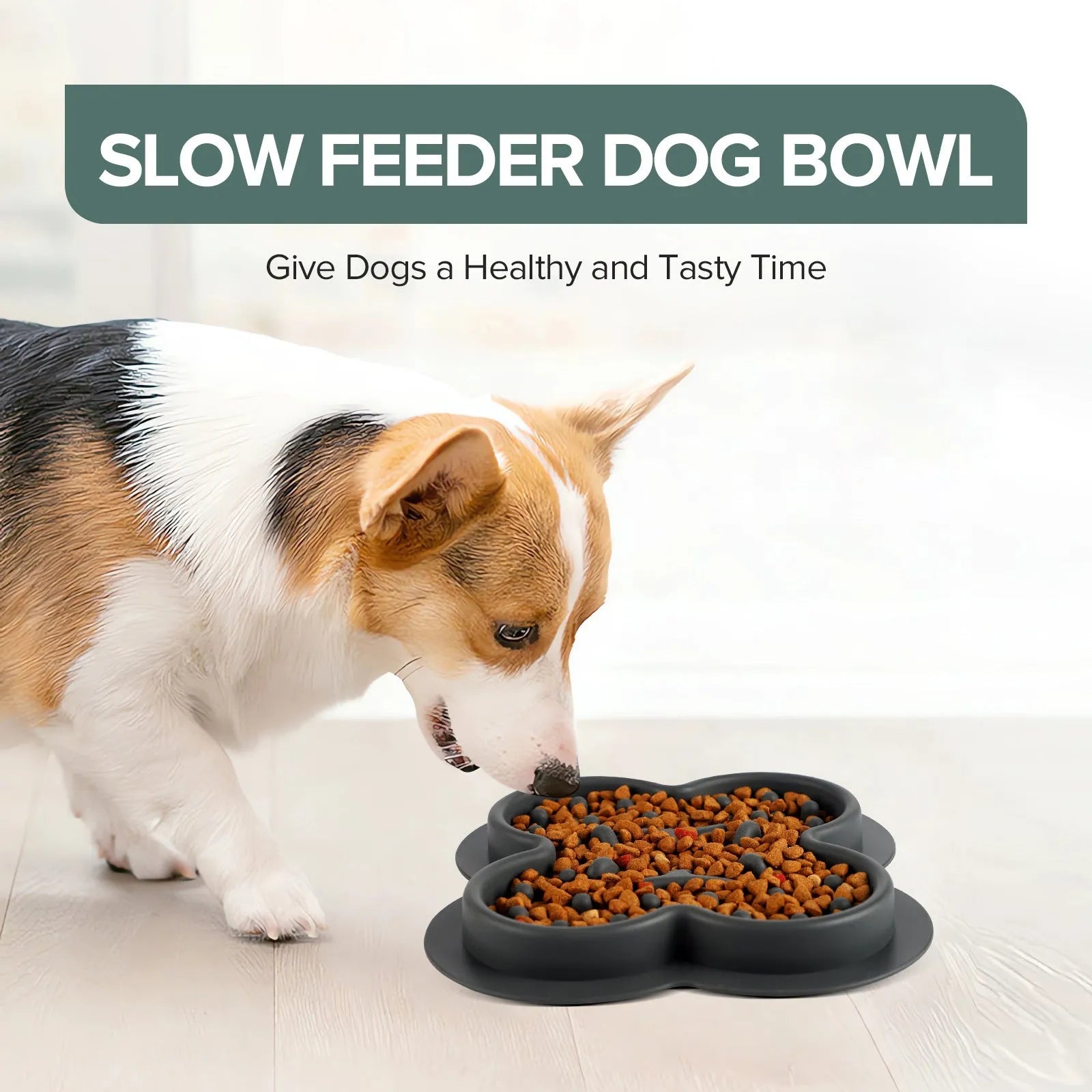 Square silicone pet licking pad slow feeder mat with textured surface and non-slip base.