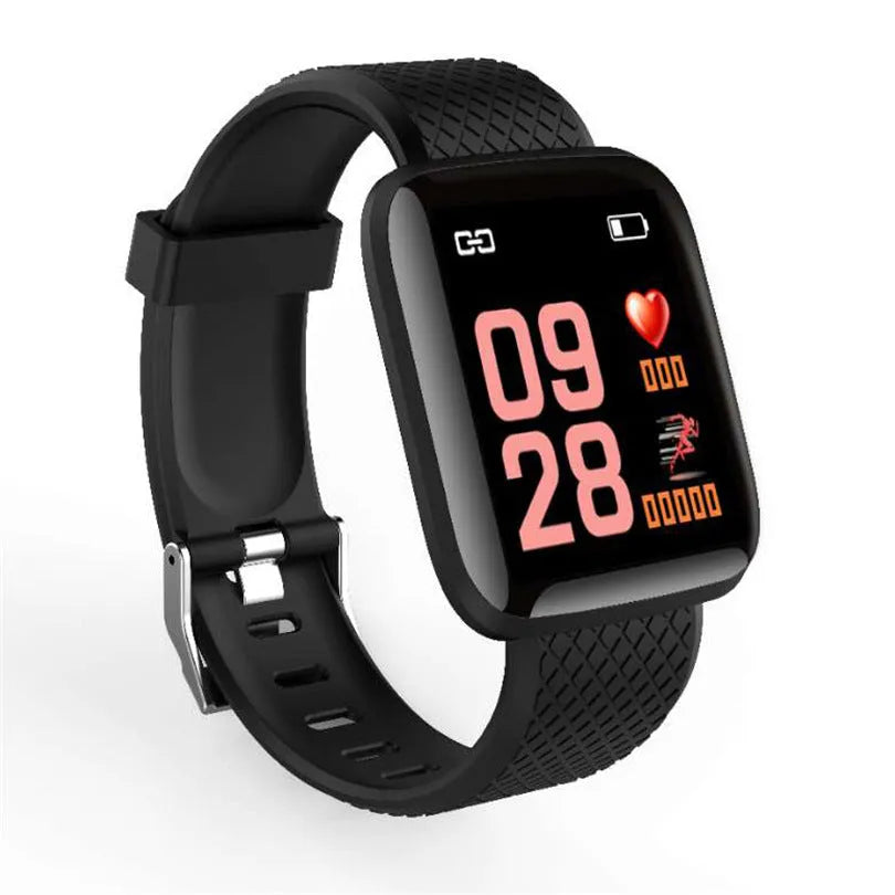 APP sleep monitoring step counting sports bracelet in black with touch operation