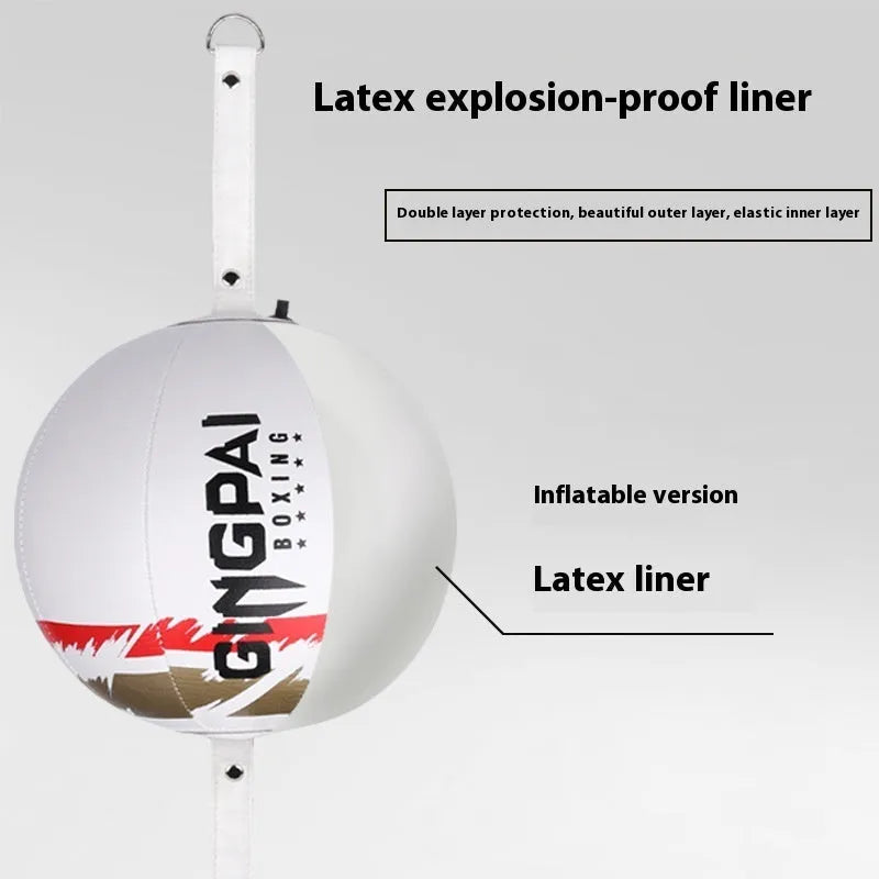 PU leather hanging boxing speed ball for reaction training in black colour