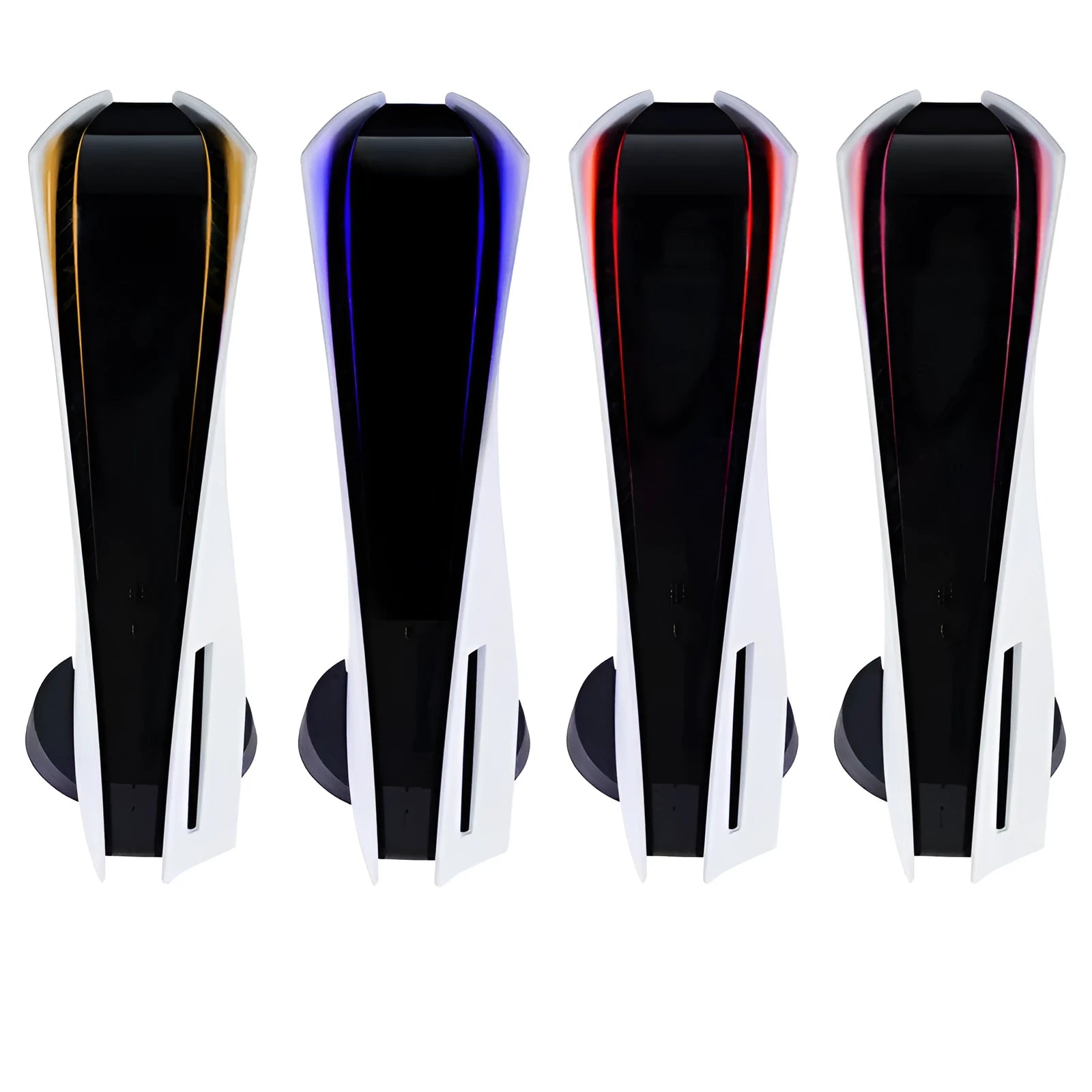 PS5 LED light bar sticker with carbon fibre pattern in choice of pink, red, gold, or blue colours