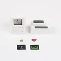 Transparent mechanical keyboard keycap with retro Macintosh styling