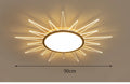 Modern round aluminium ceiling lamp with white light and remote control for room dimming