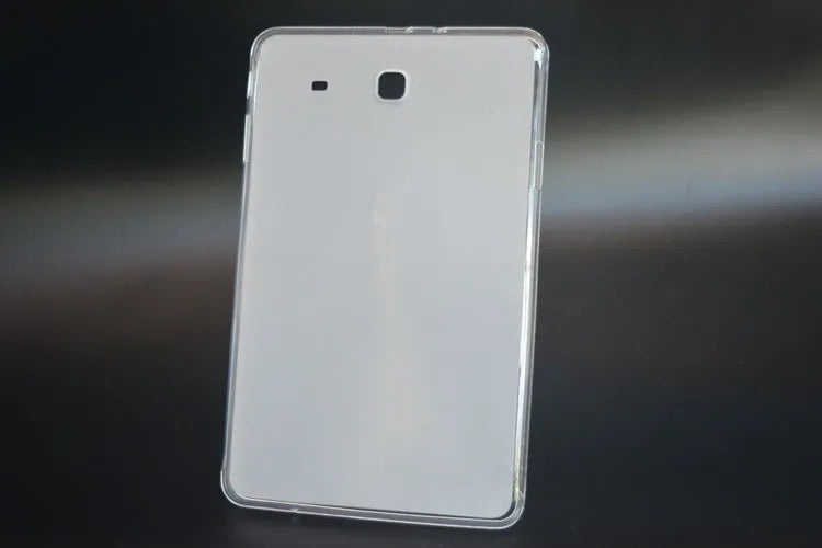 Clear transparent white ultra-thin silicone and TPU protective case for tablets.