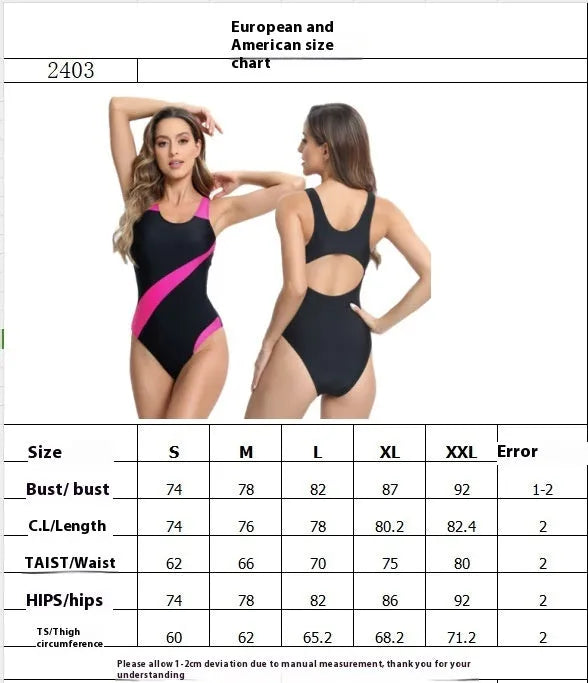 Women's sleeveless one-piece swimsuit briefs in rose red, blue, or white colours
