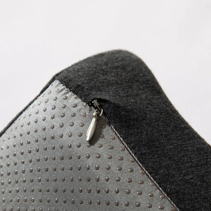 Memory foam office chair cushion measuring 36x40x11cm in solid grey colour for waist support