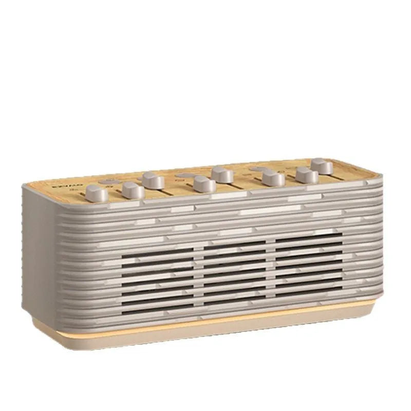 White noise Bluetooth audio speaker in milk coffee colour with data cable for sleep and outdoor use