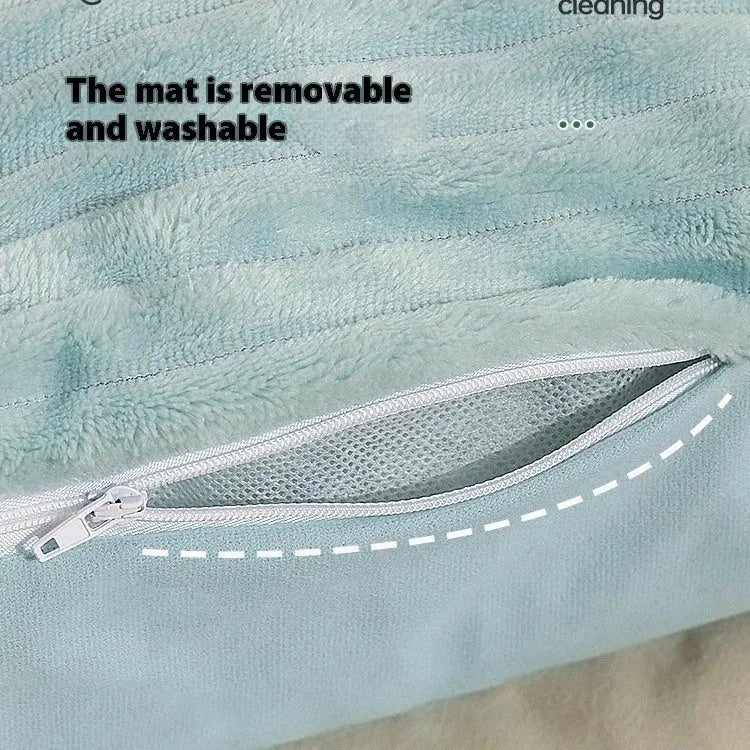 Morandi colour washable kennel-style dog bed with removable cover, shown in large size.