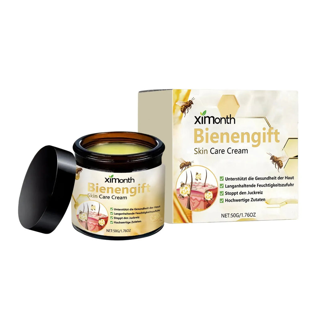 50g jar of Bee Venom Herbal Blend Neck Cream with mint leaf and shea butter