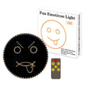Black car rear window LED light with orange smiley face pattern and wireless remote control