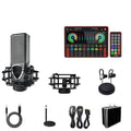 G4 professional singing sound card set with LCD display, microphone, and remote control on a desk.