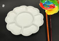 White ceramic plum blossom painting palette for watercolour acrylic and oil artists
