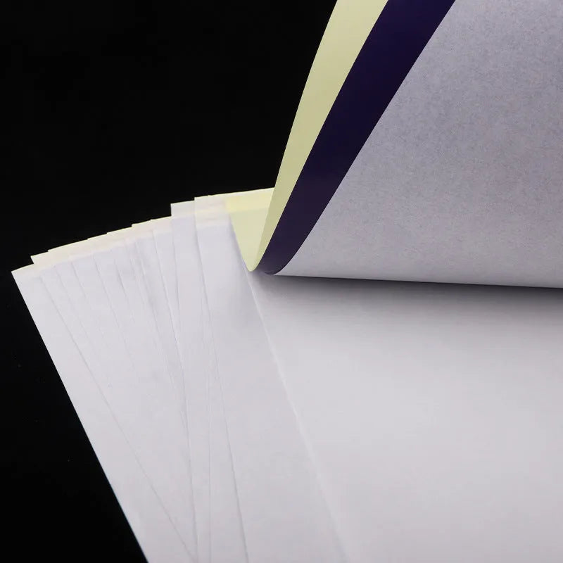 A4 tattoo transfer paper pack with transfer paste gel for quadruple copy tattoo design applications