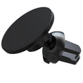 Black aluminium alloy magnetic suction car air vent mobile phone holder