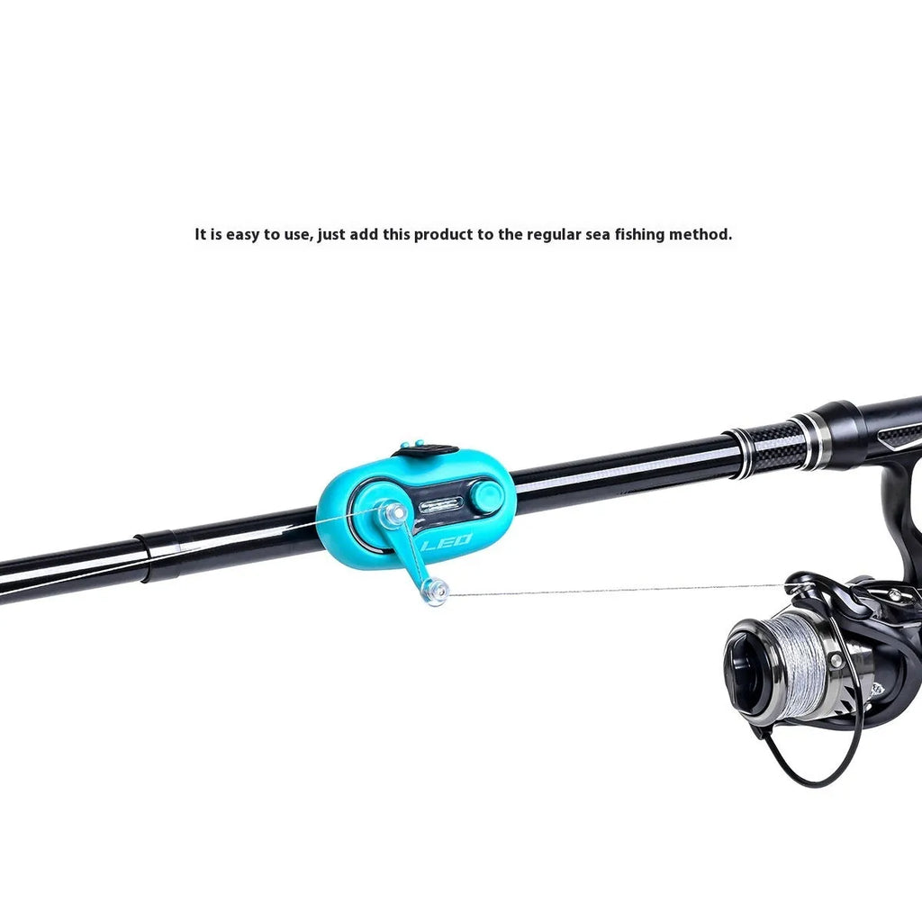 Telescopic fishing rod alarm with automatic signal induction lamp for night fishing
