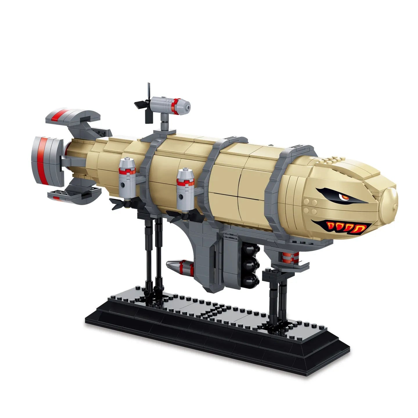 Kirov airship 795-piece plastic building block set with stand in colour box packaging