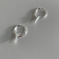 Geometric star shape women's clip-on earrings with electroplated metallic finish
