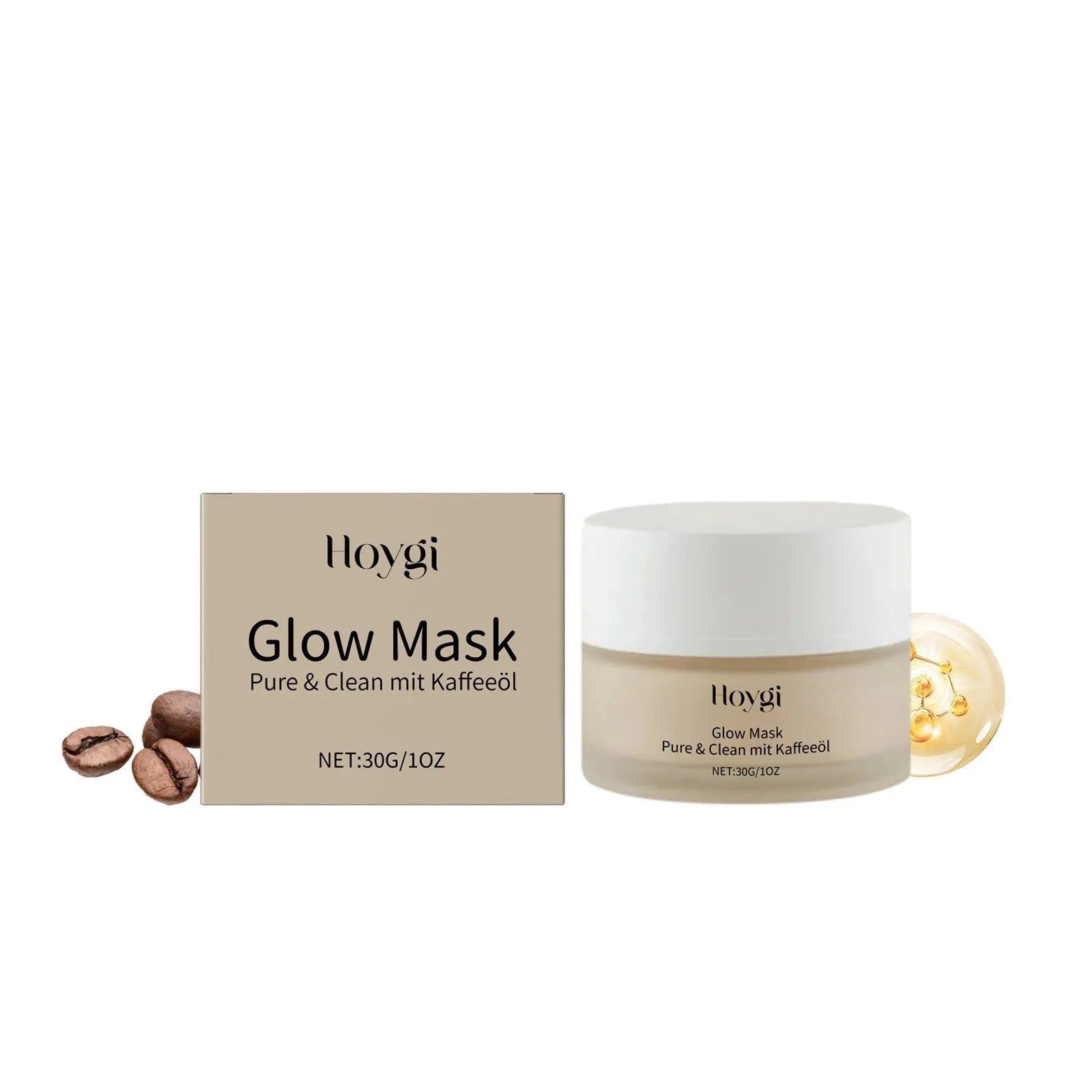 Single sheet facial mask with serum for moisturising and lightening skin.