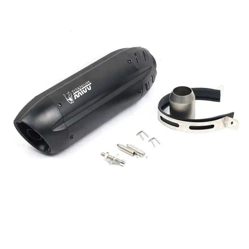 51mm stainless steel motorcycle exhaust modification piece with muffler, 370mm length