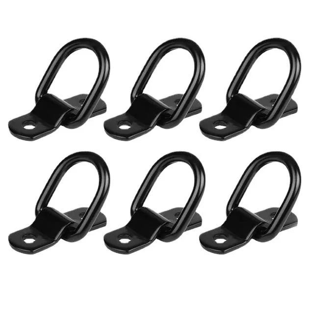 Galvanised black carbon steel floor hook for truck and vehicle load securing