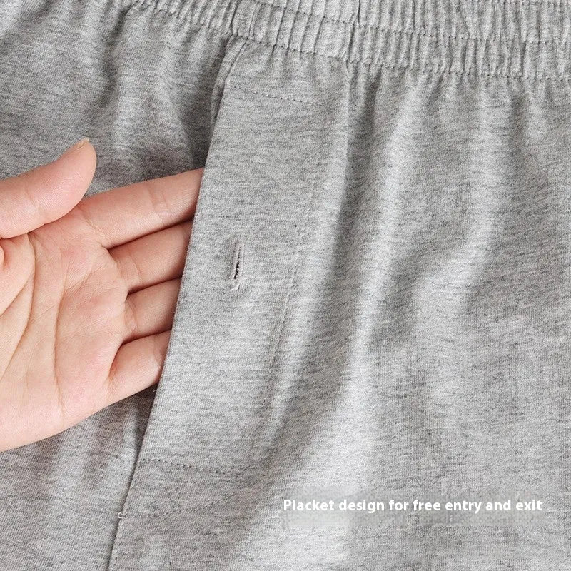 Men's pure cotton boxers in light grey, dark blue and black colours with high waist design