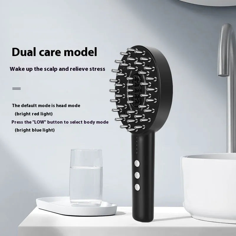 KD3802 Black scalp medicine supplying device with vibration massage function