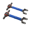 Blue and red aluminium alloy rear pull rod kit for Honda Civic EP3 on a white background.