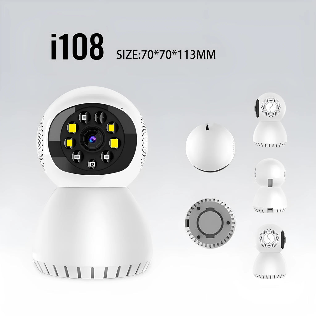 Dual-frequency wireless 1080p HD home security camera with ABS housing and 12mm lens