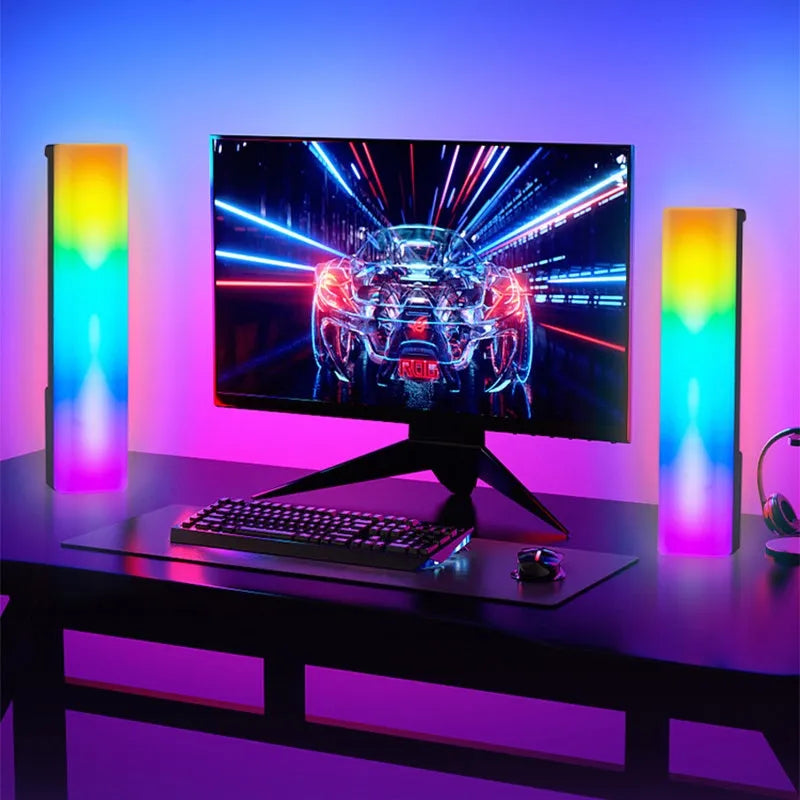 3D RGB table top ambiance lamp with colourful music voice-activated rhythm lighting
