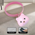 Rechargeable remote control cat halter collar with infrared sensor in pink or blue colour