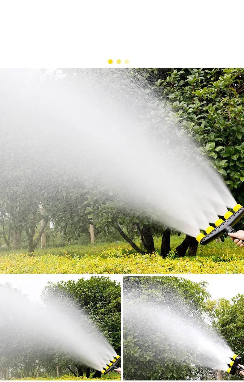 Multi-head porous spray header for watering vegetables, ABS plastic with clamp connection