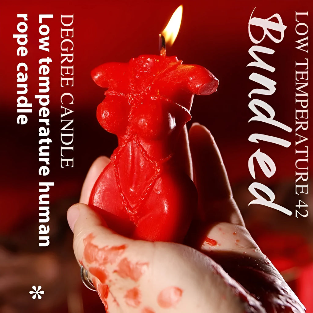 Smoked low-temperature soy wax candle in rose red, spring pink, and lilac purple colours for sensual use.