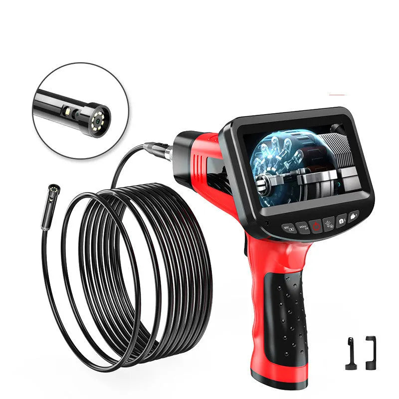 8.5mm diameter dual-lens endoscope inspection camera with cable and memory card