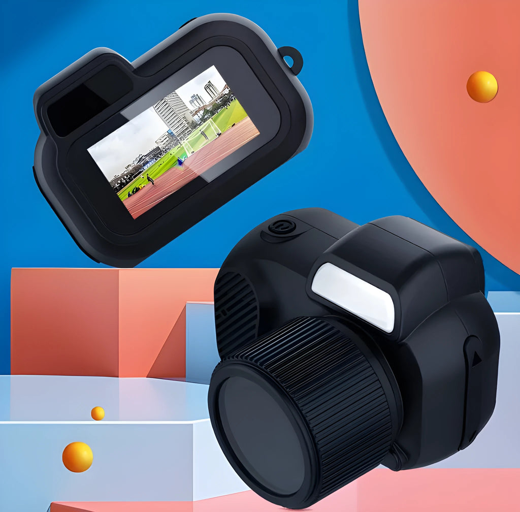 Black Y3000 HD outdoor sports camera with small display screen on compact body.