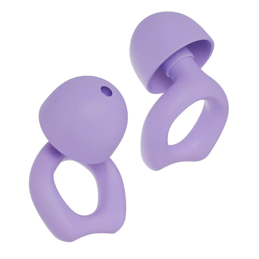 Super anti-noise silicone soundproof earplugs in black, blue, green, purple, and white colours