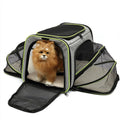 Large capacity cat carrier bag in 600D cation fabric with medium-soft hardness