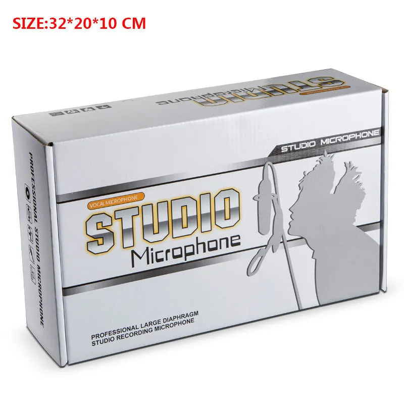 Retro style wireless condenser microphone with cardioid pickup for K song and recording