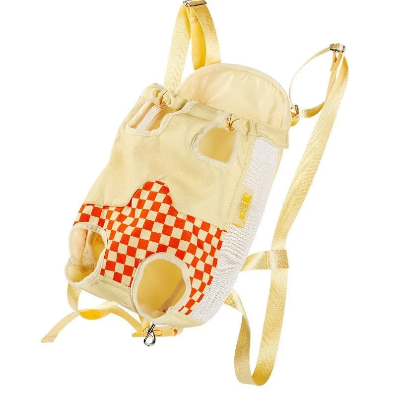 Soft non-woven polyester canvas pet backpack for cats in three colour options