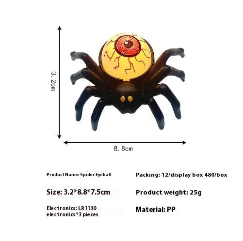 Halloween spider candlestick ornament plastic decorative candle light 7x8.5x5cm