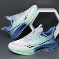 Men's low-top casual shoes in grey green with woven mesh upper and rubber sole